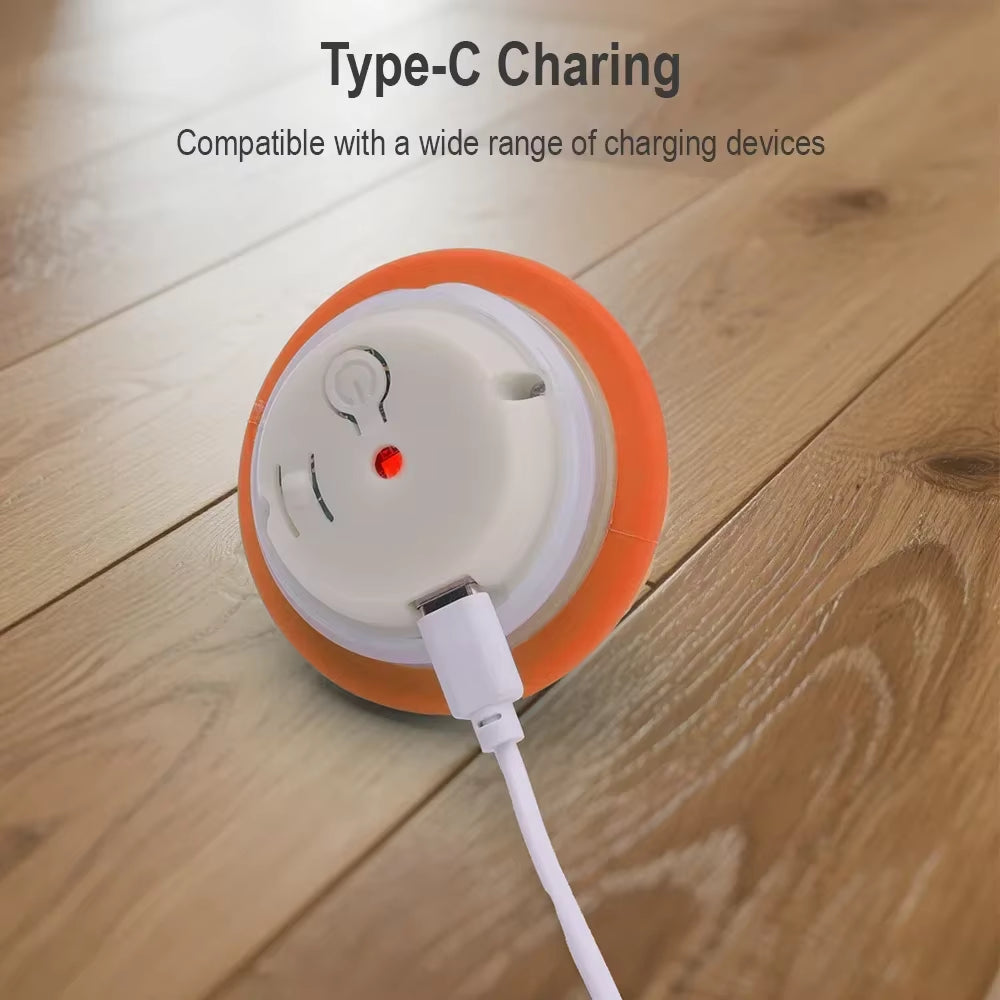 Interactive Rechargeable Cat & Dog Rolling Ball Toy with Faux Tail - Smart Electric Training Toy Imitates Mouse