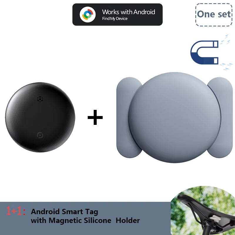 Magnetic Waterproof Android Airtag Tracker - Shockproof Smart Locator with Protective Cover for Google Find My