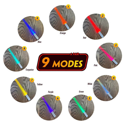 Glow-in-the-Dark LED Lightsaber Chopsticks - Reusable, Washable Fun for Sushi Lovers!
