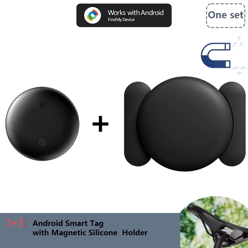 Magnetic Waterproof Android Airtag Tracker - Shockproof Smart Locator with Protective Cover for Google Find My