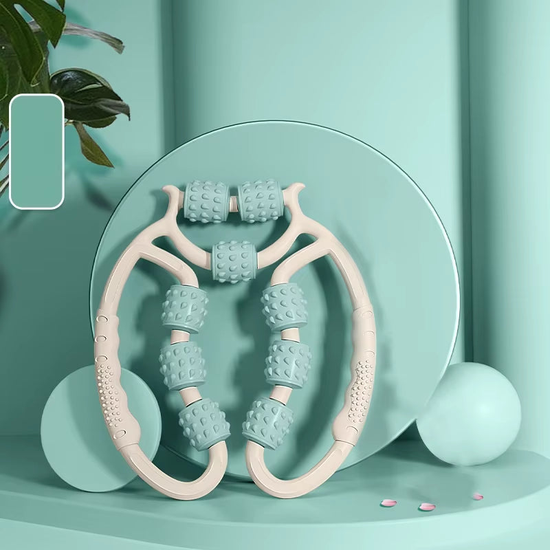 Revitalize Your Legs with the 9-Wheel Calf Massager - Slimming & Relaxation Device for Sports Fitness!