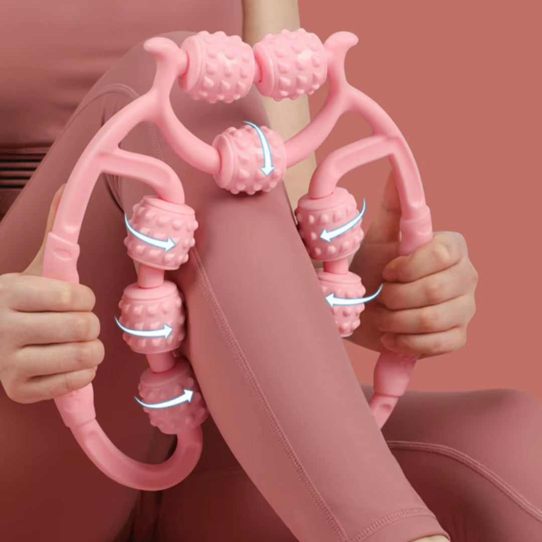 Revitalize Your Legs with the 9-Wheel Calf Massager - Slimming & Relaxation Device for Sports Fitness!