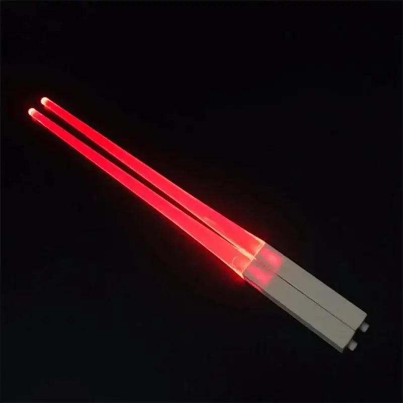 Glow-in-the-Dark LED Lightsaber Chopsticks - Reusable, Washable Fun for Sushi Lovers!