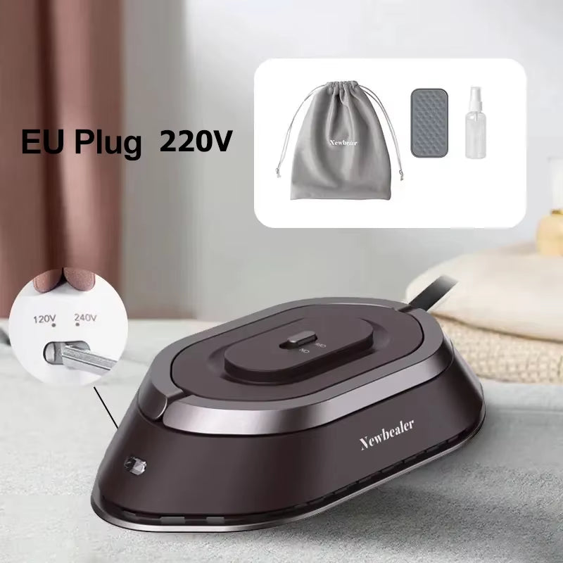 Portable Mini Travel Iron - Lightweight 120V/220V Dry Iron for Quick Pressing at Home or On-the-Go
