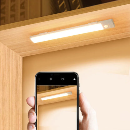 Wireless Rechargeable LED Motion Sensor Cabinet Light - Perfect for Closets, Kitchens, Wardrobes & Stairs - Battery Operated Night Illumination