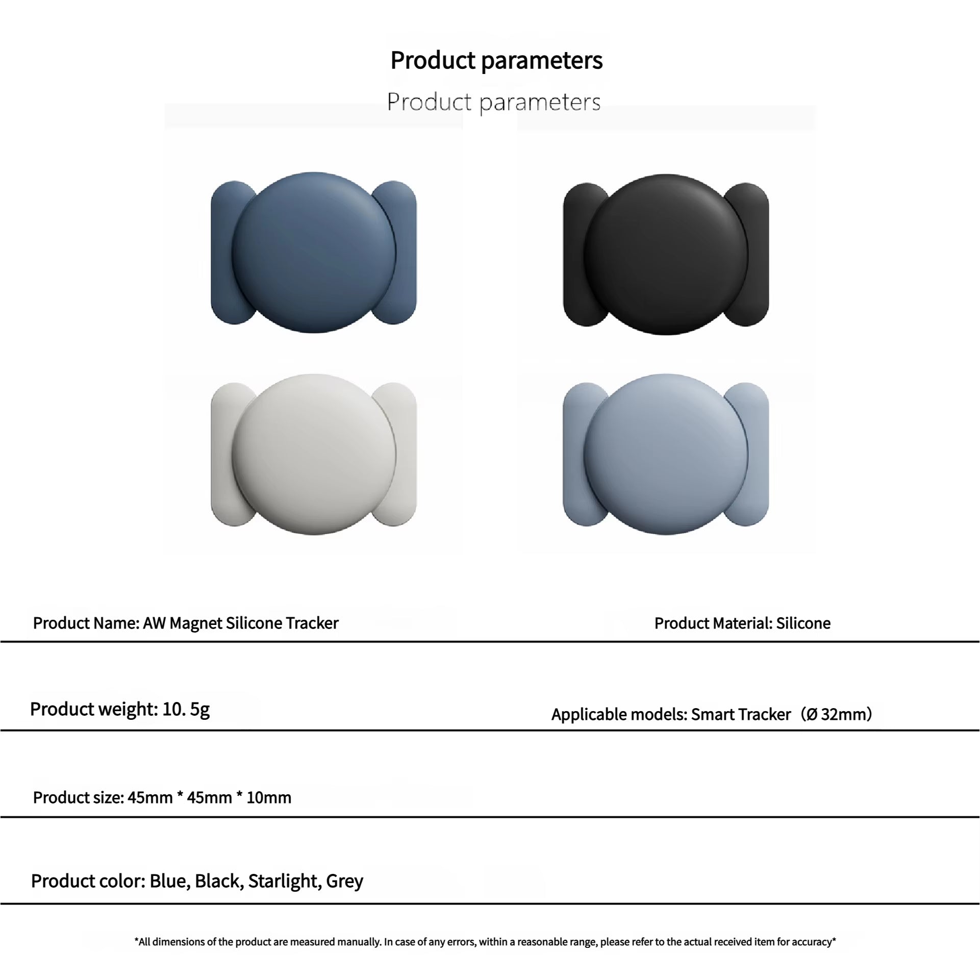 Magnetic Waterproof Android Airtag Tracker - Shockproof Smart Locator with Protective Cover for Google Find My