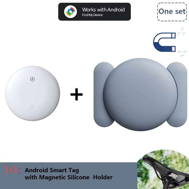 Magnetic Waterproof Android Airtag Tracker - Shockproof Smart Locator with Protective Cover for Google Find My