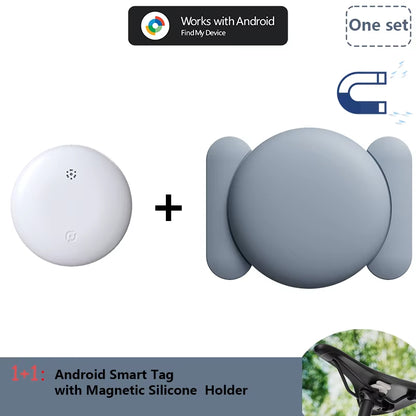 Magnetic Waterproof Android Airtag Tracker - Shockproof Smart Locator with Protective Cover for Google Find My