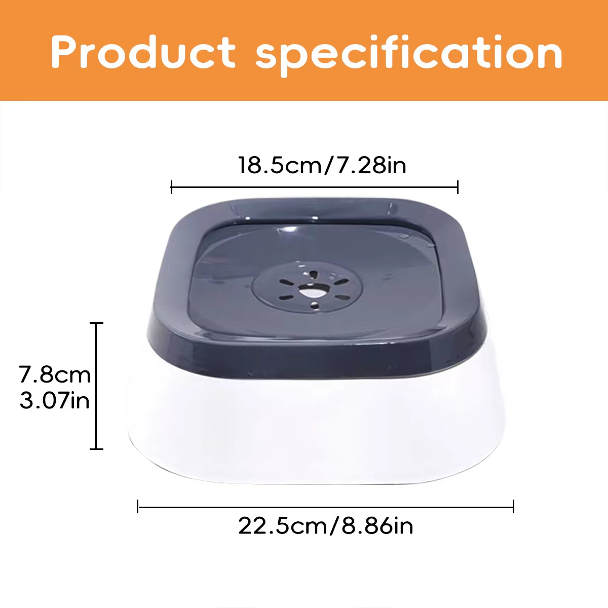 No-Spill Dog Floating Water Bowl - Slow Feeder & Non-Slip Pet Drinking Fountain