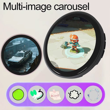 Bluetooth Smart Cyber Badge with 1.85" HD Touch Screen - Display Images, GIFs, Text, and Short Videos!