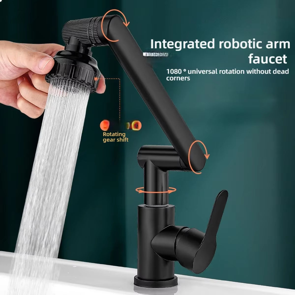 Multifunction 1080° Swivel Kitchen & Bathroom Sink Faucet - Hot & Cold Water Tap