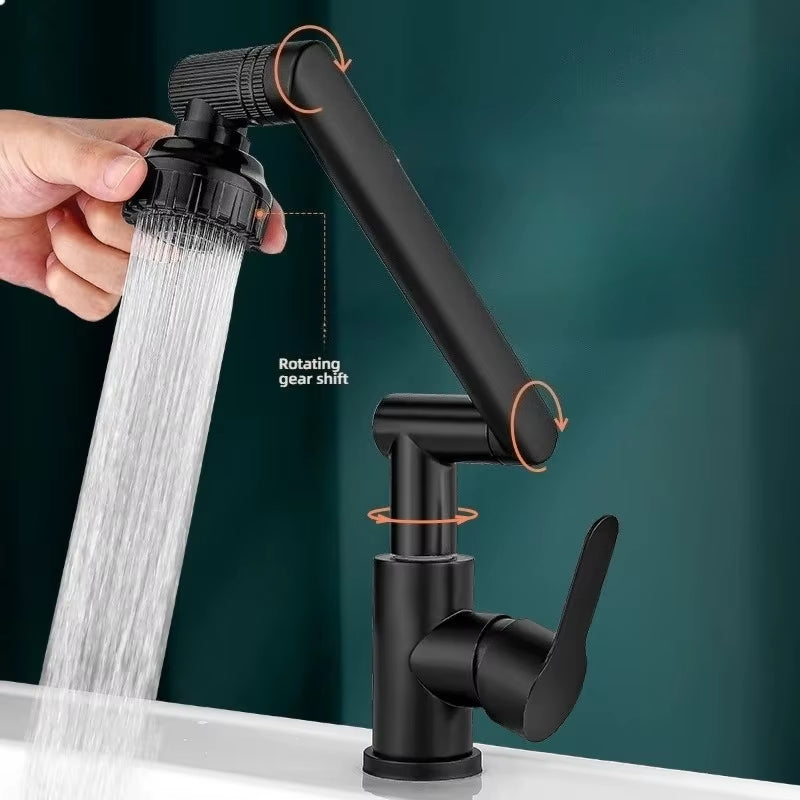 Multifunction 1080° Swivel Kitchen & Bathroom Sink Faucet - Hot & Cold Water Tap