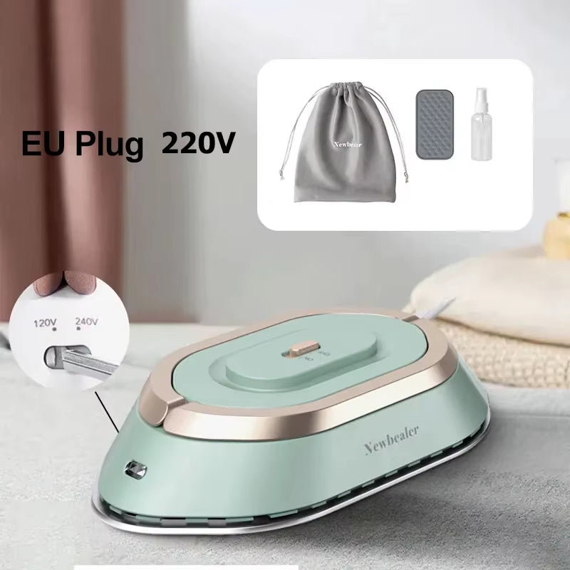Portable Mini Travel Iron - Lightweight 120V/220V Dry Iron for Quick Pressing at Home or On-the-Go