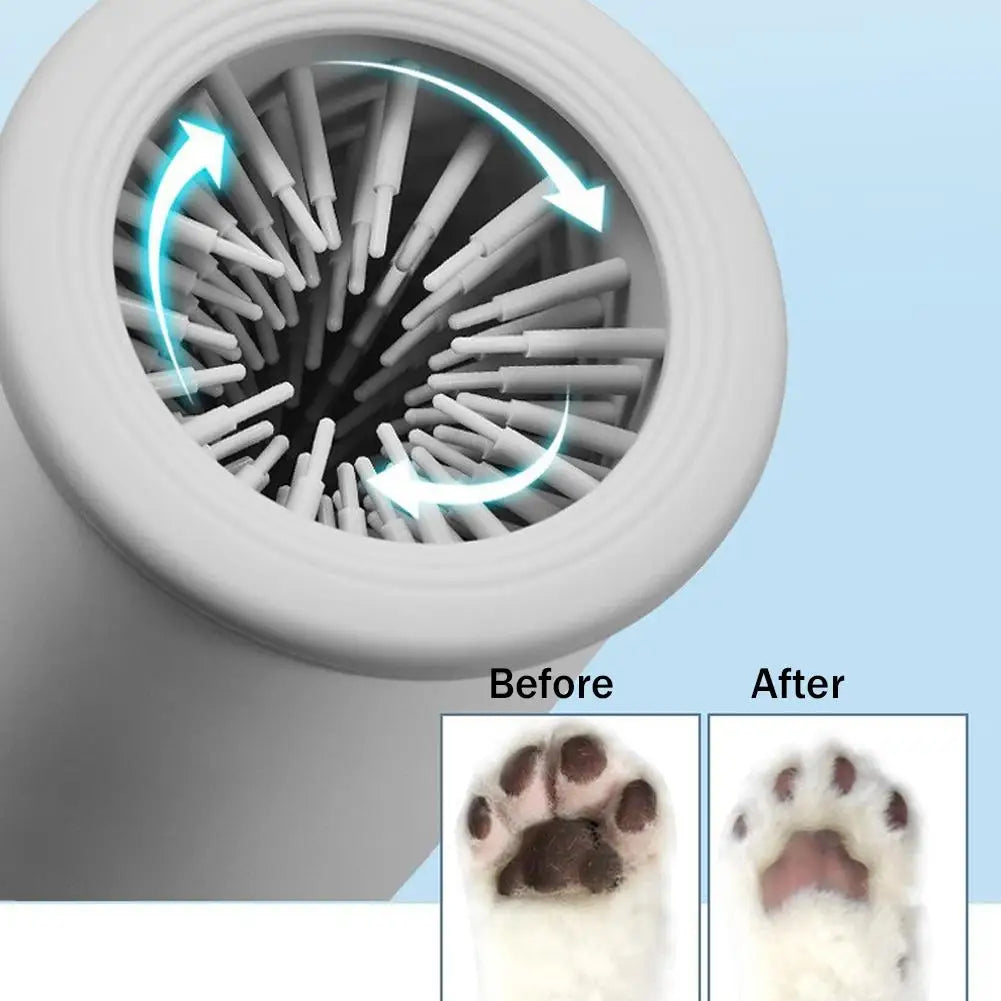 Automatic Portable Dog Paw Washer & Massager - USB Rechargeable Cleaner for Small to Medium Pets