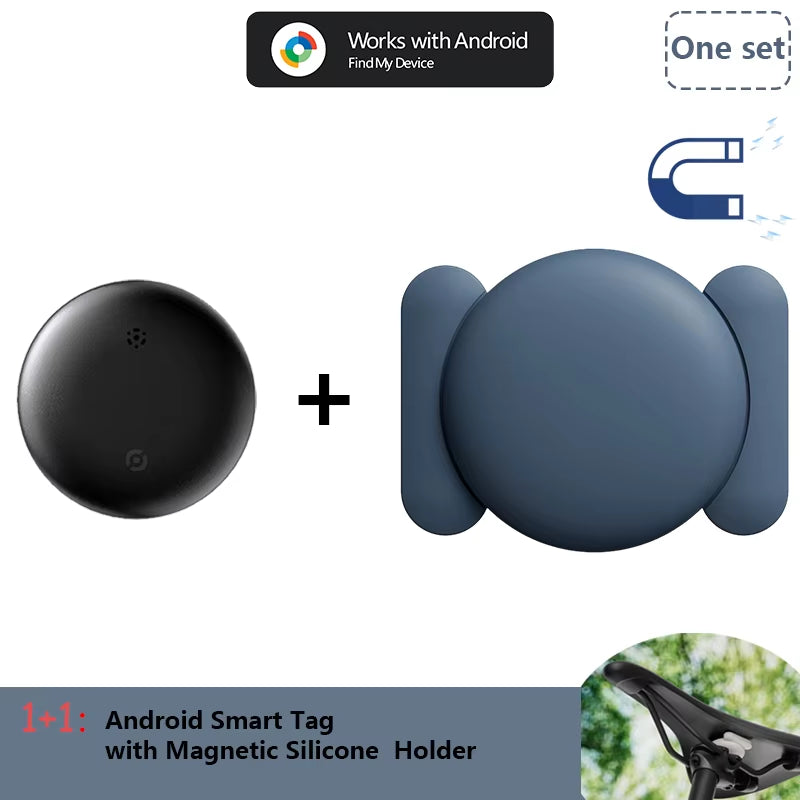 Magnetic Waterproof Android Airtag Tracker - Shockproof Smart Locator with Protective Cover for Google Find My