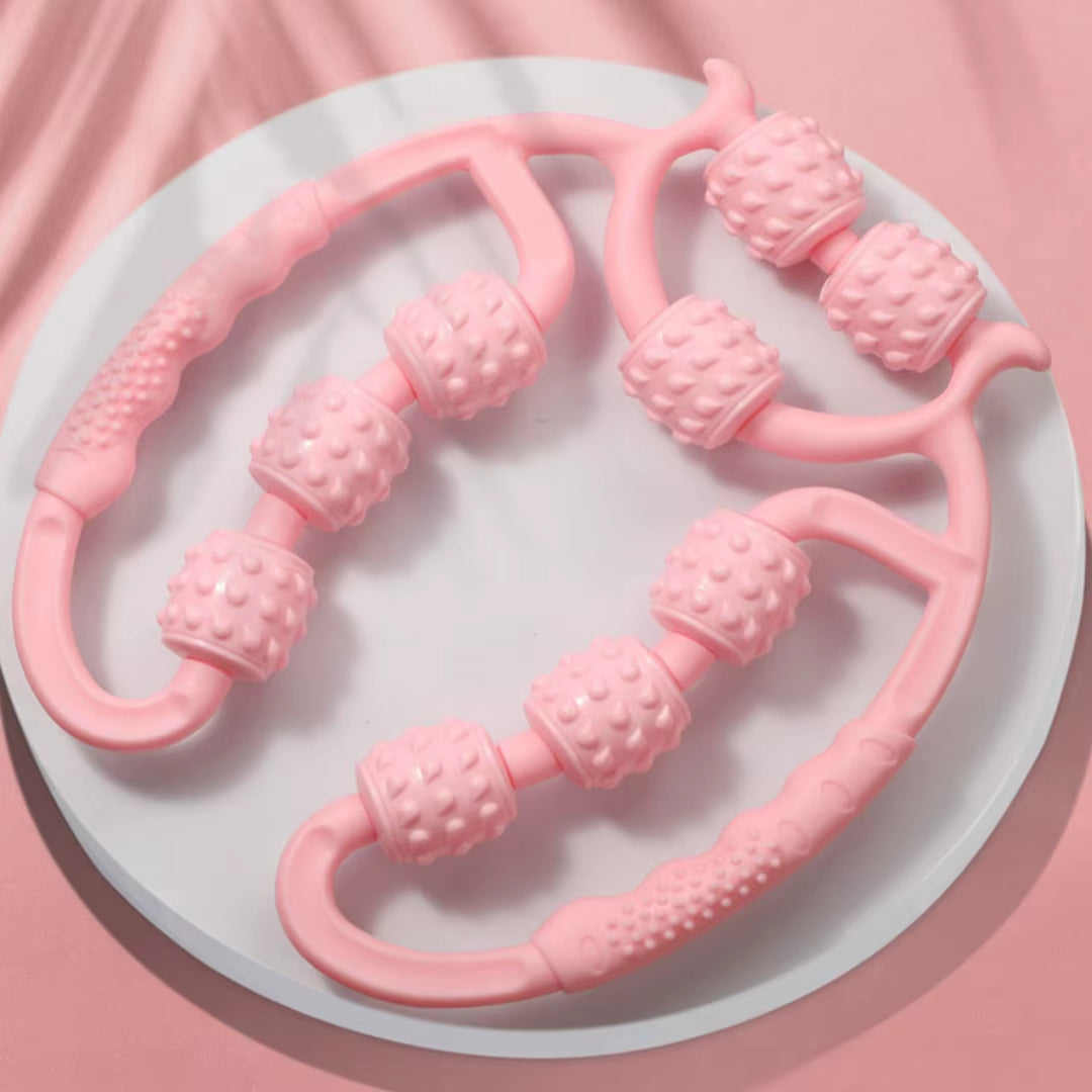 Revitalize Your Legs with the 9-Wheel Calf Massager - Slimming & Relaxation Device for Sports Fitness!