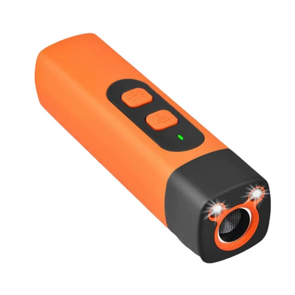 Rechargeable Ultrasonic Dog Repeller with Remote Control & LED Flashlight - Effective Anti-Barking Training Tool