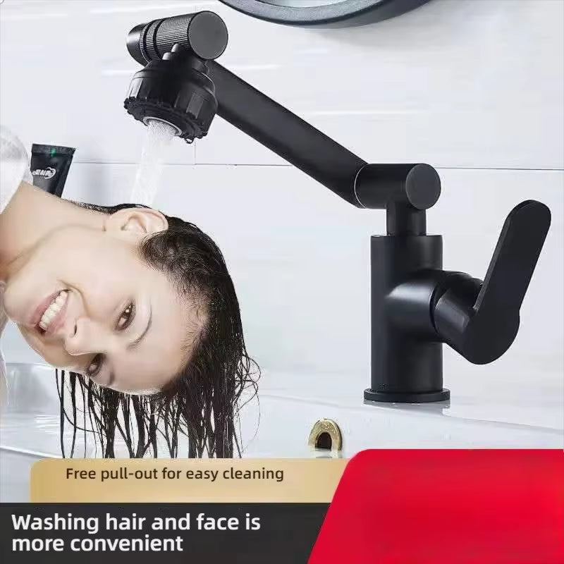 Multifunction 1080° Swivel Kitchen & Bathroom Sink Faucet - Hot & Cold Water Tap