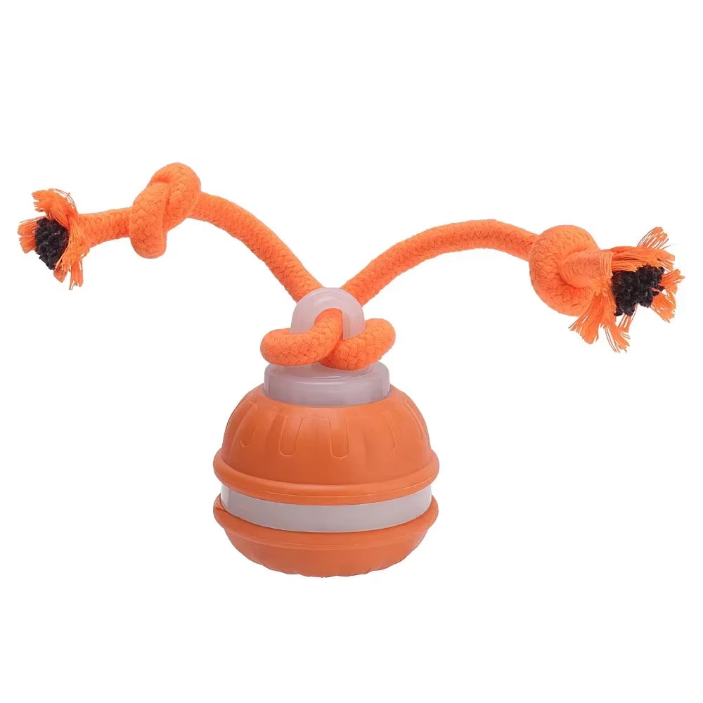 Interactive Rechargeable Cat & Dog Rolling Ball Toy with Faux Tail - Smart Electric Training Toy Imitates Mouse