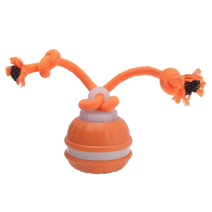 Interactive Rechargeable Cat & Dog Rolling Ball Toy with Faux Tail - Smart Electric Training Toy Imitates Mouse