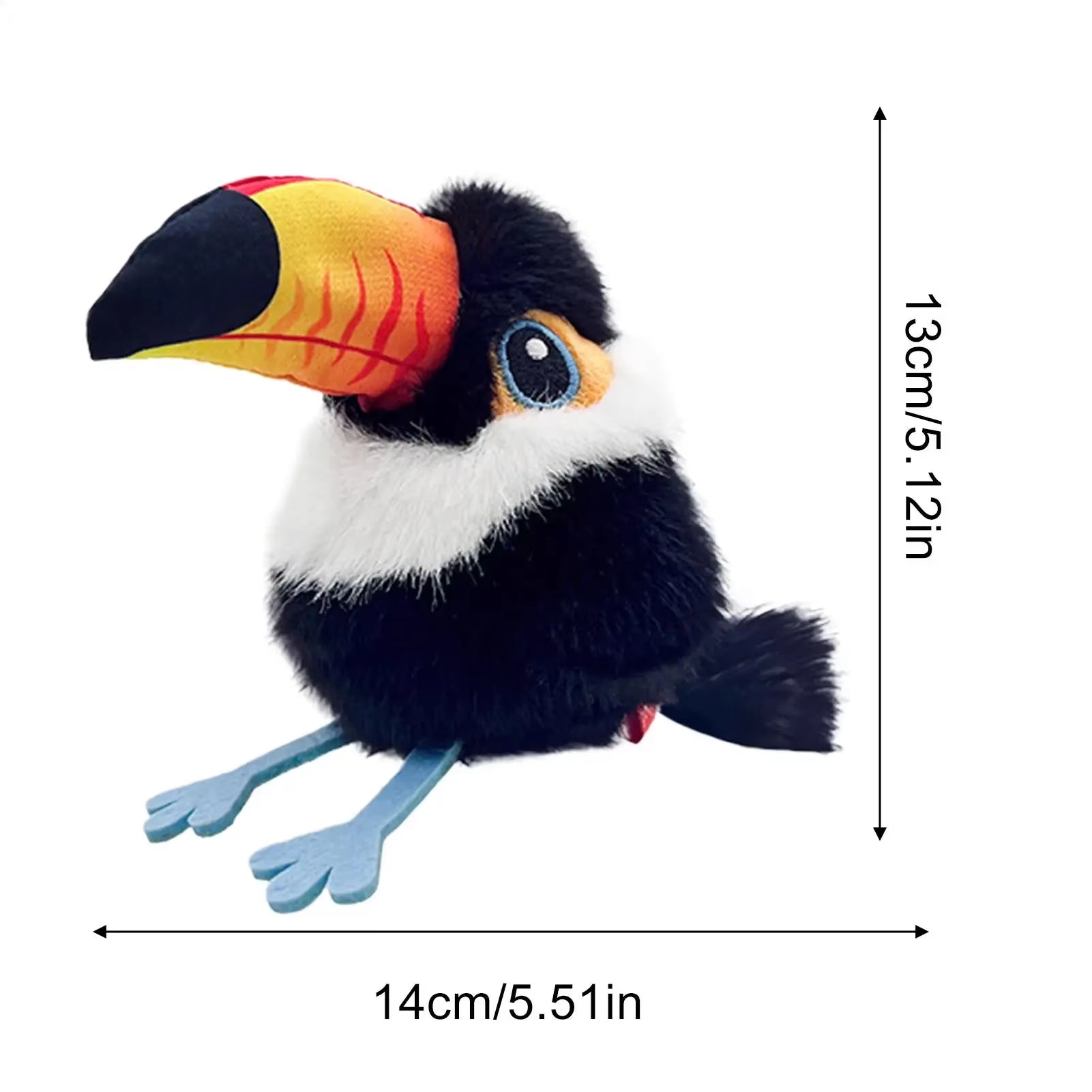 USB Rechargeable Interactive Flapping Chirping Bird Cat Toy - Soft Plush, Touch Activated for Indoor Kitten Fun!